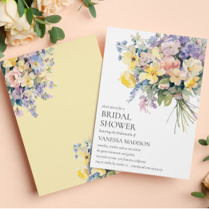 Invitation Pastel Bloom BRIDE BOUQUET FÊTE DES MARIÉES