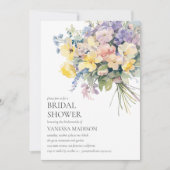 Invitation Pastel Bloom BRIDE BOUQUET FÊTE DES MARIÉES (Devant)