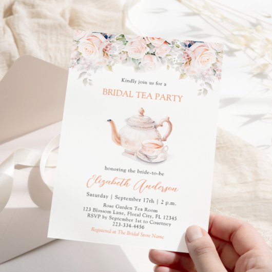Invitation Pastel Blooms Bridal Tea Party