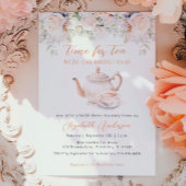 Invitation Pastel Blooms Fête des mariées Tea Party