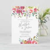 Invitation Pastel Blooms Imaginaire Floral Mariage (Debout devant)