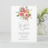Invitation Pastel Blooms Imaginaire Floral Mariage (Debout devant)