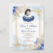 Invitation Pastel Blue 4 Mexicaine Tres Anos Invitacion (Devant)