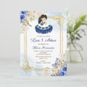 Invitation Pastel Blue 4 Mexicaine Tres Anos Invitacion (Debout devant)