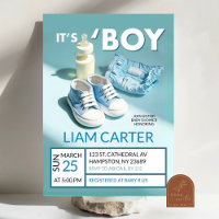 Pastel Blue C'est un garçon Baby shower Basket