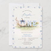 Invitation Pastel Blue Coquette Petit Citrouille 1er annivers (Devant)