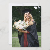 Invitation Pastel Blue Dip Dye Ombre Photo Graduation Party (Dos)