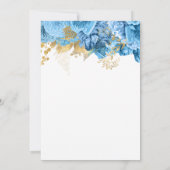 Invitation Pastel Blue Floral 80e fête d'anniversaire (Dos)