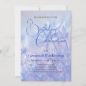 Invitation Pastel Blue Floral Arrière - plan Fête d'anniversa (Devant)