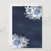 Invitation Pastel Blue Floral Gown Marine Silver Quinceanera (Dos)