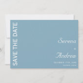 Invitation Pastel Blue Minimalist Plain Chic Artsy Mariage (Devant)