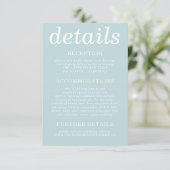 Invitation Pastel Blue Simple moderne (Debout devant)
