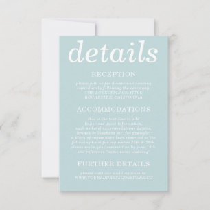 Invitation Pastel Blue Simple moderne
