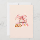 Invitation Pastel Blush Cookie Exchange Noël Party (Dos)