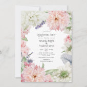 Invitation Pastel Blush Pink Dahlia Engagement Party Invitati (Devant)