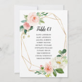 Invitation Pastel Blush Rose Floral Plastique Plastique (Dos)