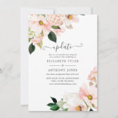Invitation Pastel Blush rose Floral Printemps Mise à jour (Devant)