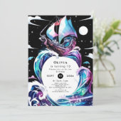 Invitation Pastel Boat Adventure Pirate Anniversaire (Debout devant)