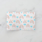 Invitation Pastel Boho Arc-en-ciel avec Coeurs Fille annivers (Intérieur)