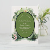 Invitation Pastel Boho Arc Floral Mariage tropical (Debout devant)