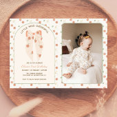 Invitation Pastel Boho Bow Anniversaire Photo Bash