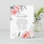Invitation Pastel Boho Floral Baby ou Fête des mariées par la (Debout devant)