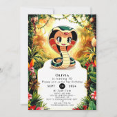 Invitation Pastel Boho Snake Anniversaire (Devant)