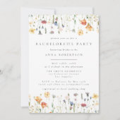 Invitation Pastel Boho Wildflower Bachelorette Party (Devant)