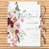 Invitation Pastel & Bourgogne Floral Bridal Brunch