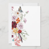 Invitation Pastel & Bourgogne Floral Couples Douche (Dos)