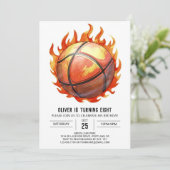 Invitation Pastel Boy Basketball moderne Anniversaire (Debout devant)