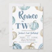 Invitation Pastel Boy Citrouille 2e fête d'anniversaire (Devant)