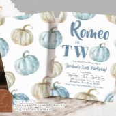 Invitation Pastel Boy Citrouille 2e fête d'anniversaire