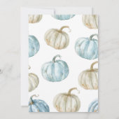 Invitation Pastel Boy Citrouille Est En Route Baby shower (Dos)