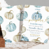Invitation Pastel Boy Citrouille Est En Route Baby shower