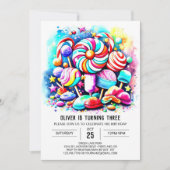 Invitation Pastel Candy Printable Anniversaire (Devant)