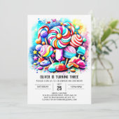 Invitation Pastel Candy Printable Anniversaire (Debout devant)