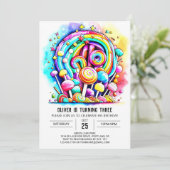 Invitation Pastel Candyland Printemps (Debout devant)