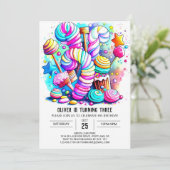 Invitation Pastel Candyland Printemps (Debout devant)