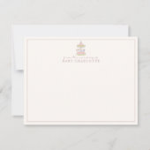 Invitation Pastel Carousel Nursery Note Card (Devant)