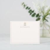Invitation Pastel Carousel Nursery Note Card (Debout devant)