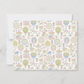 Invitation Pastel Carousel Nursery Note Card (Dos)