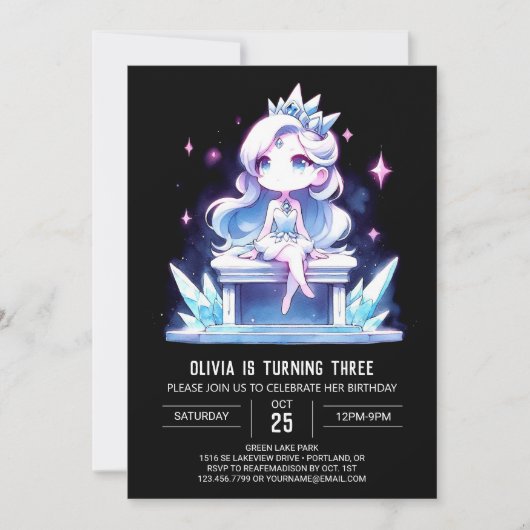 Invitation Pastel Castle Princess Anniversaire (Devant)