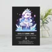 Invitation Pastel Castle Princess Anniversaire (Debout devant)