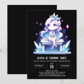 Invitation Pastel Castle Princess Anniversaire (Devant / Derrière)