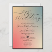 Invitation Pastel Céleste Gradient coloré Élégant (Devant)