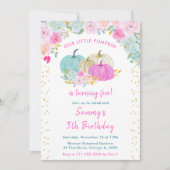 Invitation Pastel Citrouille Confetti fête d'anniversaire (Devant)