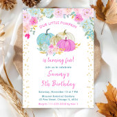 Invitation Pastel Citrouille Confetti fête d'anniversaire
