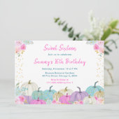 Invitation Pastel Citrouille Confetti Sweet sixteen (Debout devant)