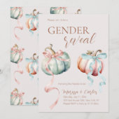 Invitation Pastel Citrouille Genre Reveillez Automne Invitati (Devant / Derrière)